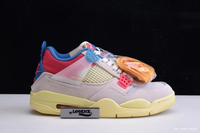 1st Kicks DC9533-800 Union Ice Guava Retro Jordan Air 4 0729